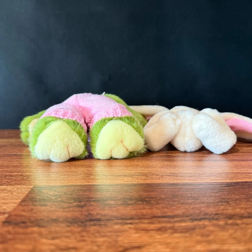 Easter Bunny and Frog Stuffed Animals